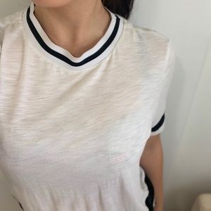 Women white jersey top t shirt